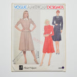 Vogue American Designer Albert Nipon 2539 Top, Skirt + Detachable Collar and Bow Sewing Pattern Size 12