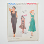 Vogue American Designer Calvin Klein 2217 Dress, Blouse, + Pants Sewing Pattern Size 10