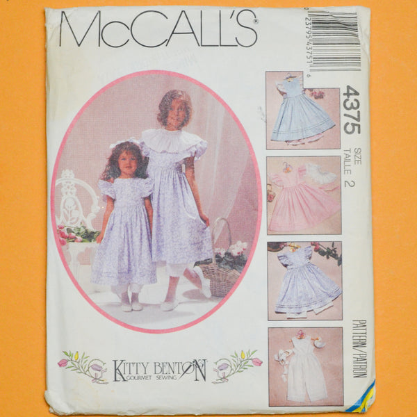 McCall's 4372 Children's Dress Sewing Pattern Size 2
