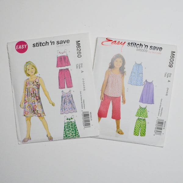 McCall's Kids Clothing Sewing Pattern Bundle - Set of 2