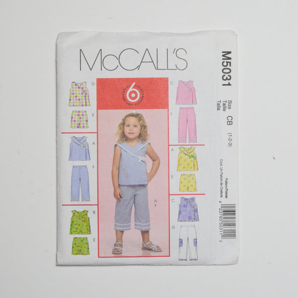 McCall's M5031 Children's Clothing Sewing Pattern