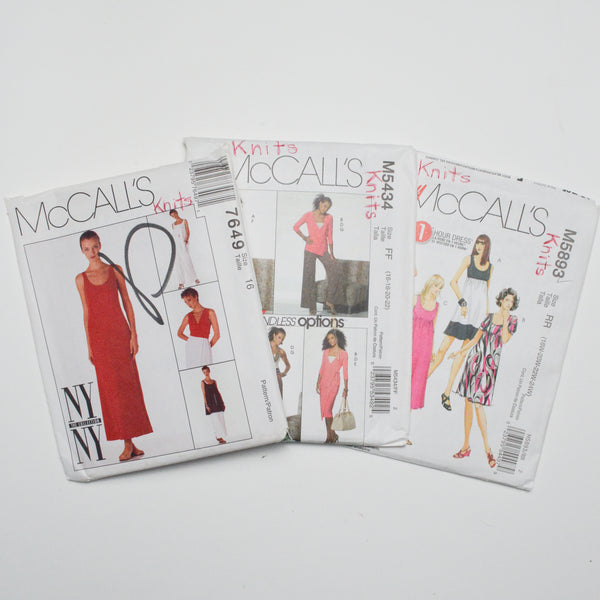 McCall's Clothing Sewing Pattern Bundle - Set of 3