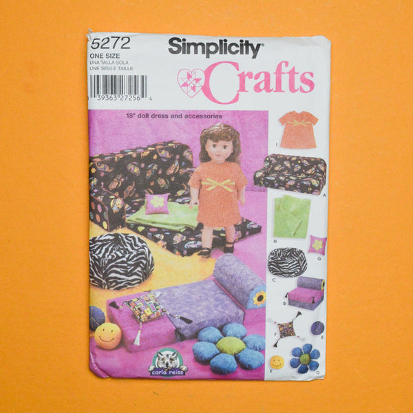 Simplicity Crafts Doll Clothes + Accessories Sewing Pattern One Size
