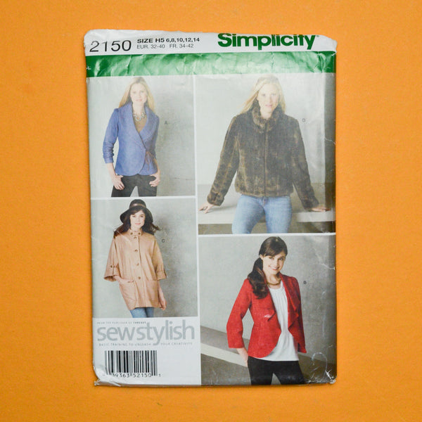Simplicity 2150 Jacket Sewing Pattern Size H5 (6-14)