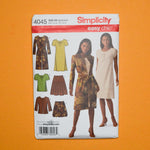 Simplicity Easy Chic 4045 Dress, Skirt + Top Sewing Pattern Size H5 (6-14)