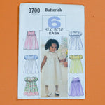 Butterick 3700 Toddler Dress Sewing Pattern