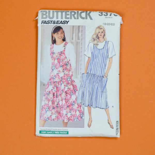 Butterick Fast + Easy 3375 Dress Sewing Pattern (18-22)