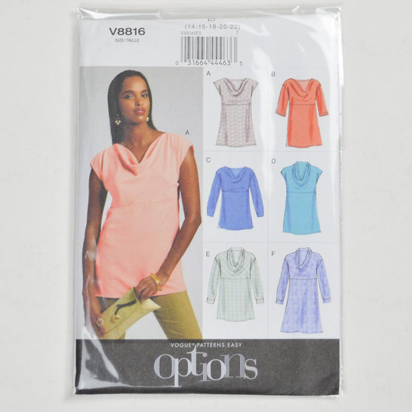 Vogue V8816 Top Sewing Pattern Size E5 (14-22)