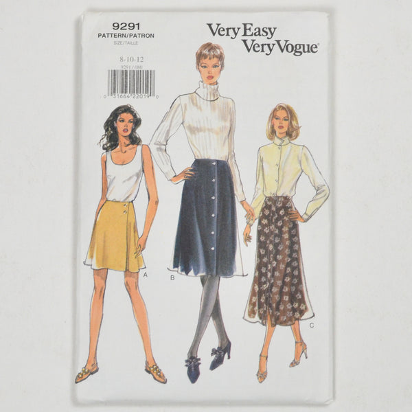 Very Easy Vogue 9291  Skirt Sewing Pattern (8-12)