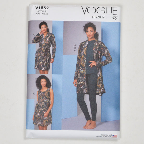 Vogue Patterns V1852 Dress Sewing Pattern Size A (XS-XL)