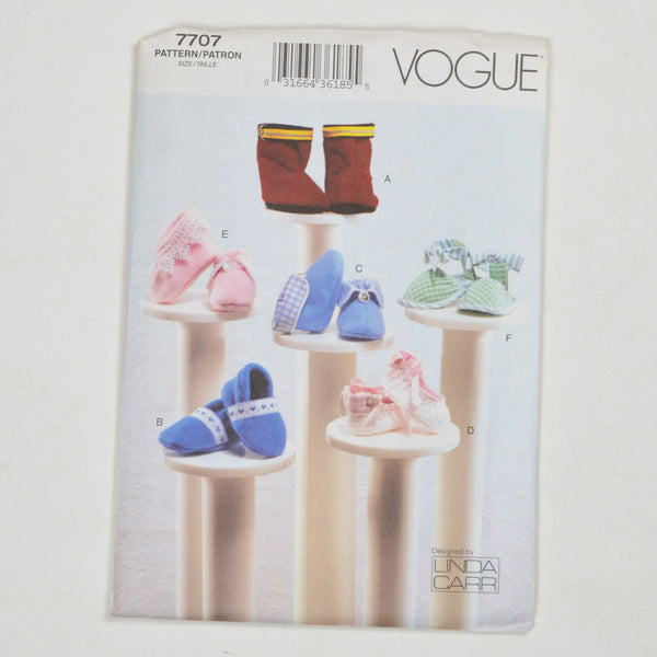 Vogue 7707 Children's Shoes Sewing Pattern