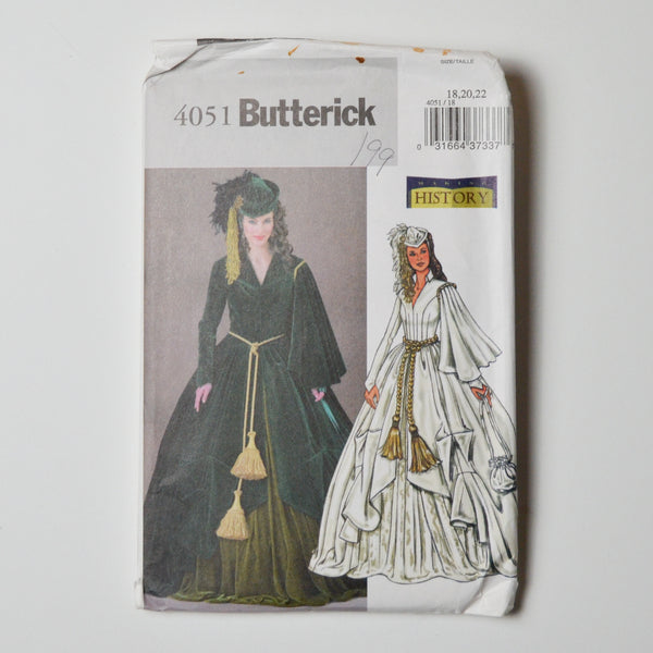 Butterick 4051 Dress Sewing Pattern (18-22)- Scarlett O'Hara's Drapery Dress Pattern