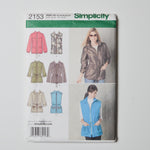 Simplicity 2153 Jacket + Vest Sewing Pattern Size U5 (16-24)