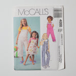 McCall's 4000 Children's Overalls Sewing Pattern Size CHH (7-12)