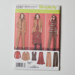Simplicity 2287 Jacket, Top + Bottoms Sewing Pattern Size AA (10-18)