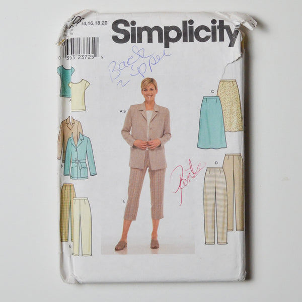 Simplicity 9081 Top, Jacket + Bottoms Sewing Pattern (14-20)