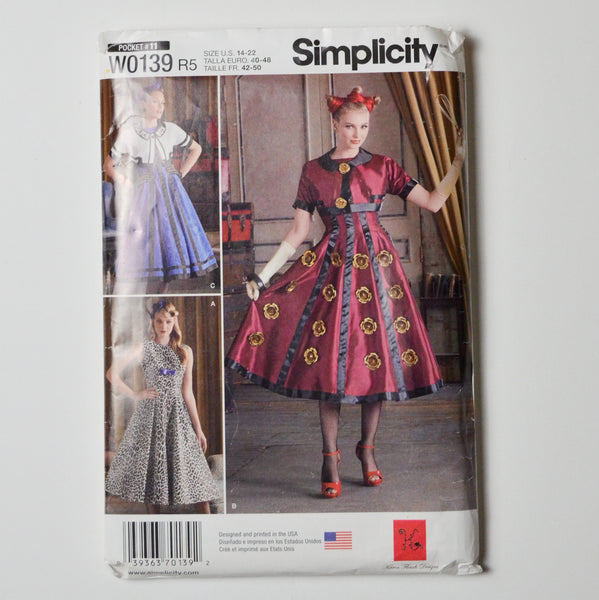 Simplicity W0139 Dress + Jacket Sewing Pattern Size R5 (14-22)