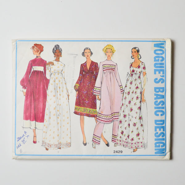 Vogue's Basic Design 2429 Dress Sewing Pattern Size 12
