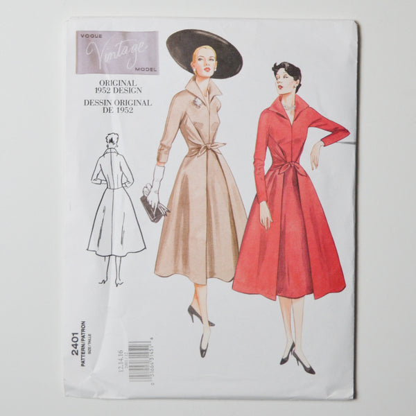 Vogue Vintage 2401 Dress Sewing Pattern (12-16)