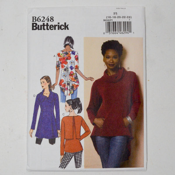 Butterick B6248 Shirt Sewing Pattern Size F5 (16-24)