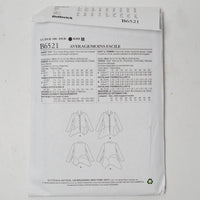 Butterick Katherine Tilton B6521 Shirt Sewing Pattern Size F5 (16-24)