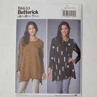 Butterick Katherine Tilton B6633 Tunic Sewing Pattern Size ZZ (L-XXL)