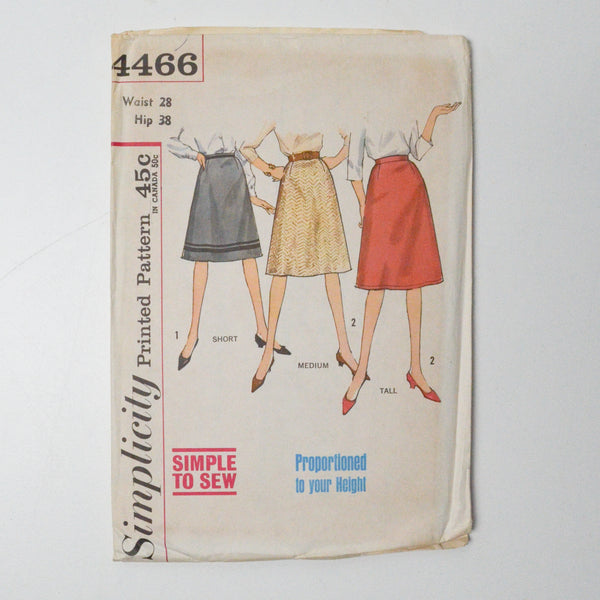 Simplicity 4466 Skirt Sewing Pattern