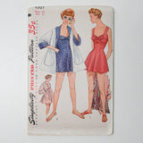 Simplicity 4307 Bathing Suit + Beach Coat Sewing Pattern - Size 14