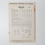 Advance 9832 Dress Sewing Pattern - Size 14