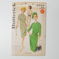 Butterick 2559 Basic Shift Dress Sewing Pattern - Size 14