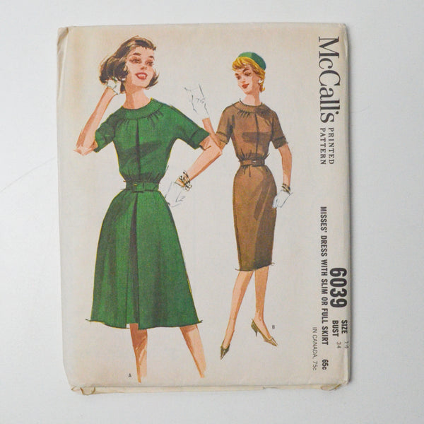 McCall's 6039 Dress Sewing Pattern - Size 14