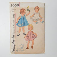 Simplicity 3056 Toddler Clothes Sewing Pattern - Size 1