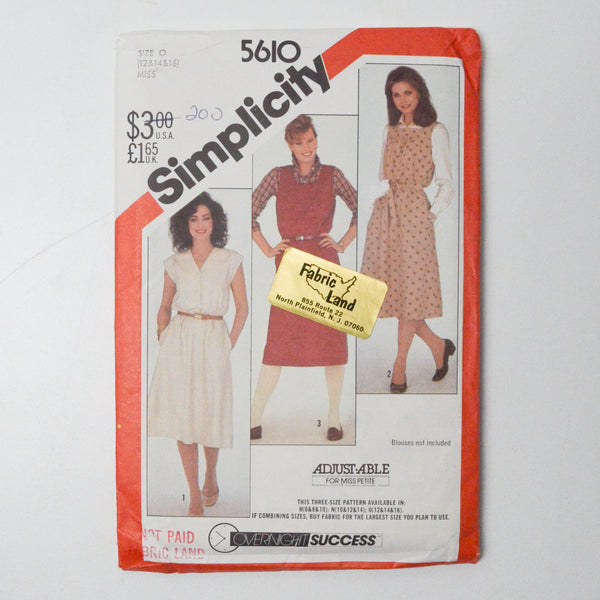 Simplicity 5610 Dress Sewing Pattern - Size 0