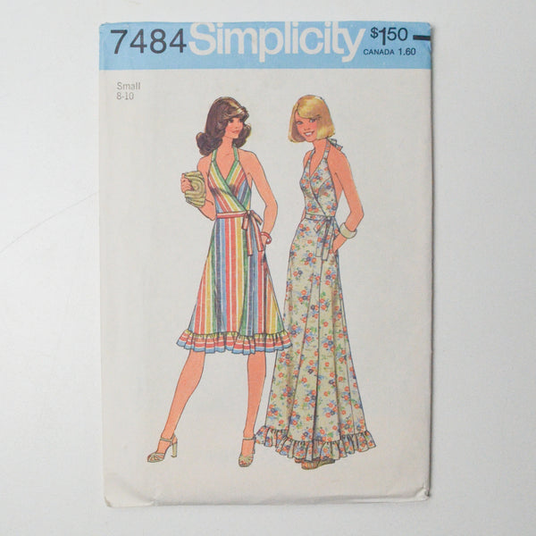 Simplicity 7484 Dress Sewing Pattern - Size Small (8-10)