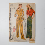 Simplicity 4279 Blouse, Slacks + Jerkin Sewing Pattern - Size 14