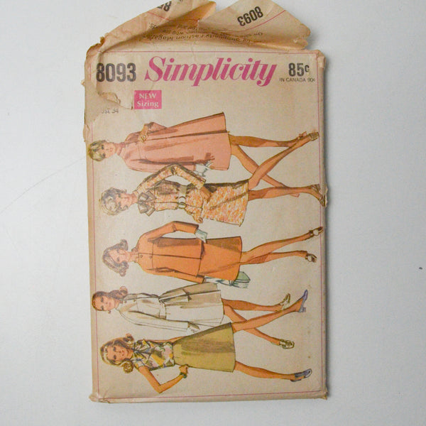 Simplicity 8093 Blouse, Dress + Jacket Sewing Pattern