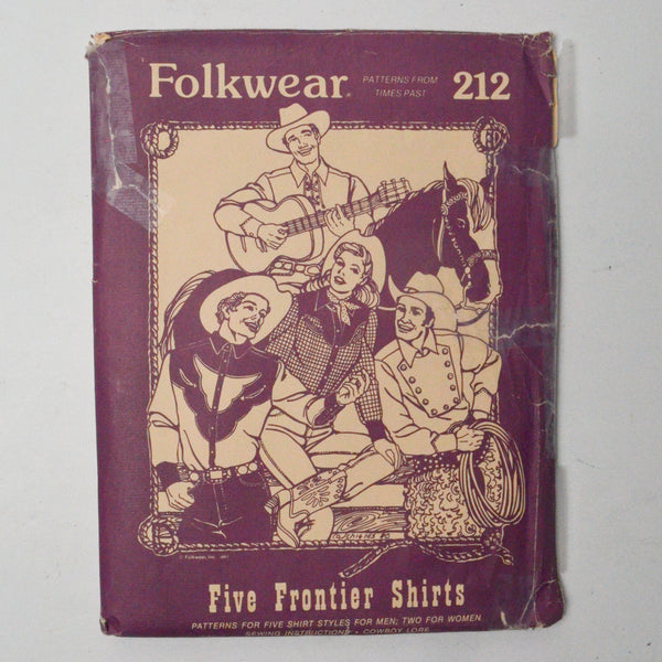 Folkwear 212 Frontier Shirts Sewing Pattern - Cut to Size 10