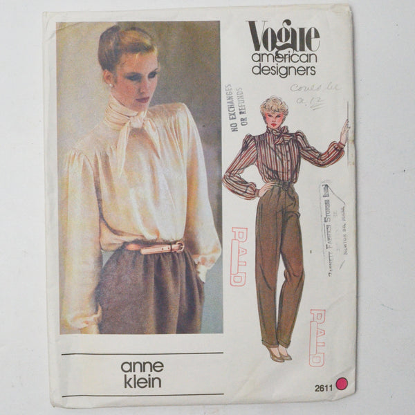 Vogue Anne Klein 2611 Jacket Sewing Pattern - Size 14