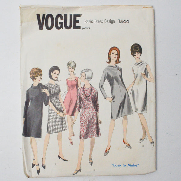 Vogue 1544 Dress Sewing Pattern - Size 16