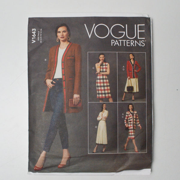 Vogue Patterns V1643 Dress + Jacket Sewing Pattern - Size A5 (6-14)