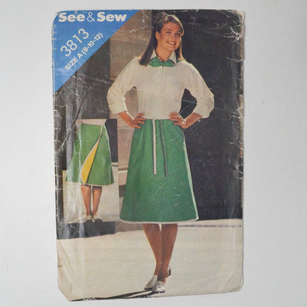 See + Sew 3813 Wrap Skirt Sewing Pattern - Size A (8-12)