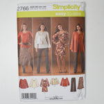 Simplicity 2766 Top, Dress, Skirt + Pants Sewing Pattern - Size BB (20W-28W)