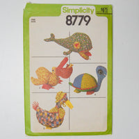 Simplicity 8779 Stuffed Animal Sewing Pattern