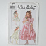 Simplicity 8987 Children's Dress Sewing Pattern Size 5