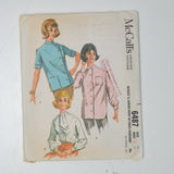 McCall's 6487 Shirt Sewing Pattern Size 16