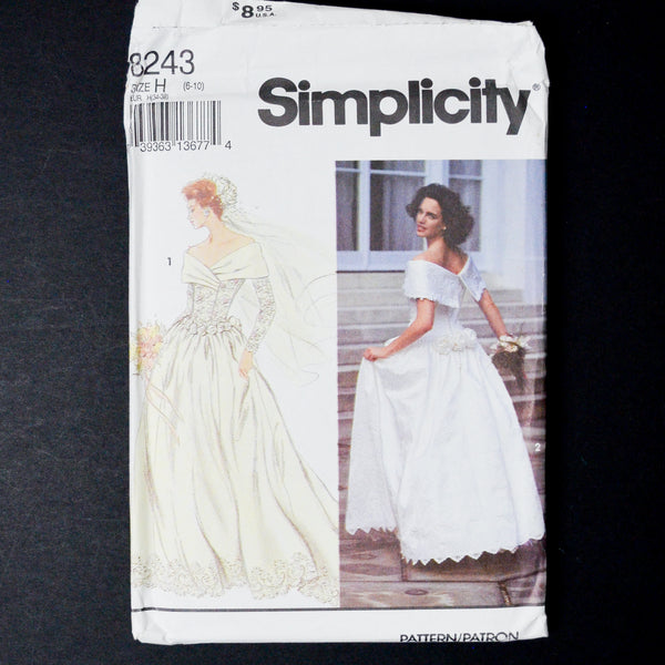 Simplicity 8243 Wedding Dress Sewing Pattern - Size H (6-10) Make & Mend Simplicity 8243 Wedding Dress Sewing Pattern - Size H (6-10) Make & Mend