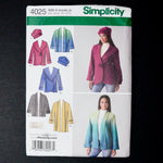 Simplicity 4025 Jacket Sewing Pattern - Size A (XS-XL)