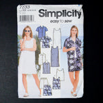 Simplicity 7233 Shirt, Dress + Shorts Sewing Pattern - Size KK (8-14)