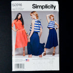 Simplicity S0916 Top + Skirt Sewing Pattern - Size H5 (6-14)