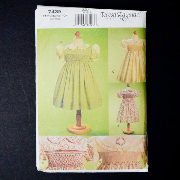 Teresa Layman Designs 7435 Children's Dress Sewing Pattern - Size 2-4